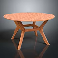 Modern Round Wooden Table Design With Sturdy Leg Structure For Home Living Area