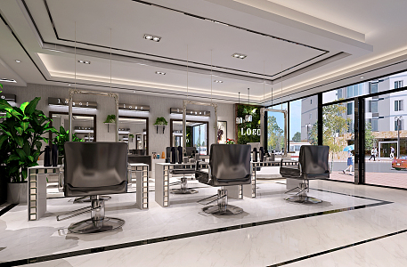 Modern Barber Shop 3d model