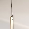 Modern Linear Chandeliers With Black And Gold Metal Frame And White Hanging Lampshade