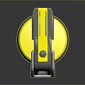Yellow And Silver Cylindrical Tactical Weapon With Metal Components And Pull Ring Design 3d model
