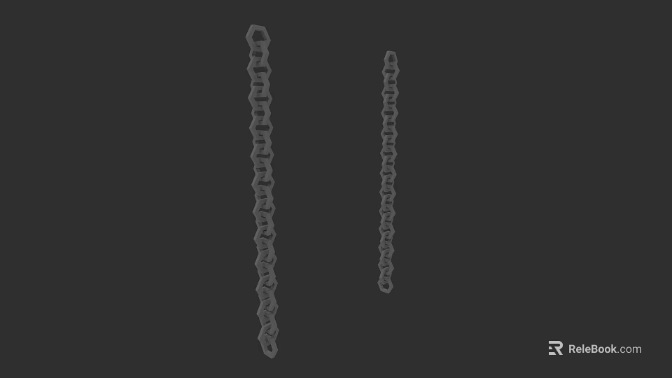 Two Spiral Decorative Mirrors in Vertical Arrangement on Gray Background 3d model 