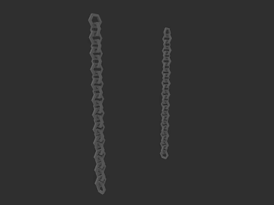 Two Spiral Decorative Mirrors in Vertical Arrangement on Gray Background 3d model