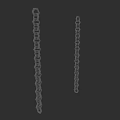 Two Spiral Decorative Mirrors in Vertical Arrangement on Gray Background