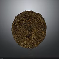 Brown Textured Sphere Crafted From Natural Dried Fibers On Dark Background
