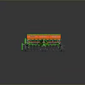 Green And Orange Agricultural Seeder With Heavy Duty Frame And Wheels