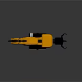 Game Movie Character Yellow Robotic Arm With Black Joints And Articulated Claw Design