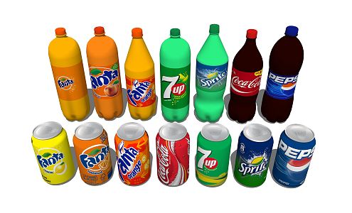 Modern Soda Happy Fat Boy Water 3d model