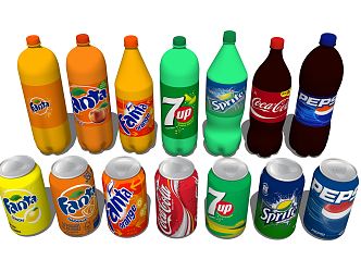 Modern Soda Happy Fat Boy Water 3d model