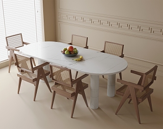 Dining Table Chair Combination Dining Table Chair 3d model