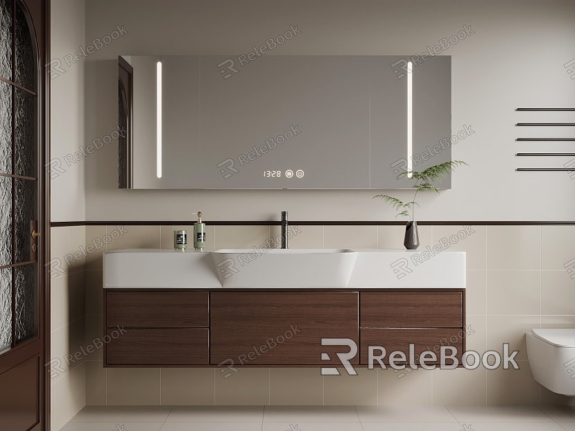 Middle Style Bathroom Cabinet model