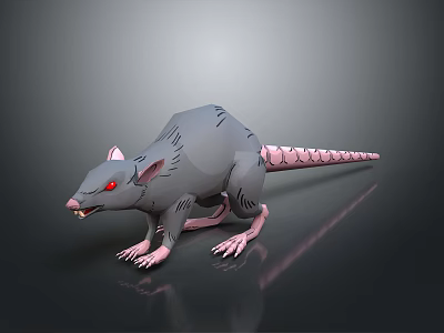 Cartoon Mouse Animated Mouse Grey Mouse Anime Mouse Cartoon Character 3d model