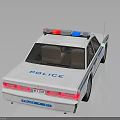 White Police Car Toy Model With Red Blue Lights And POLICE Lettering