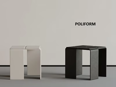 POLIFORM Modern Side Tables Design With White And Black Frame Structures 3d model