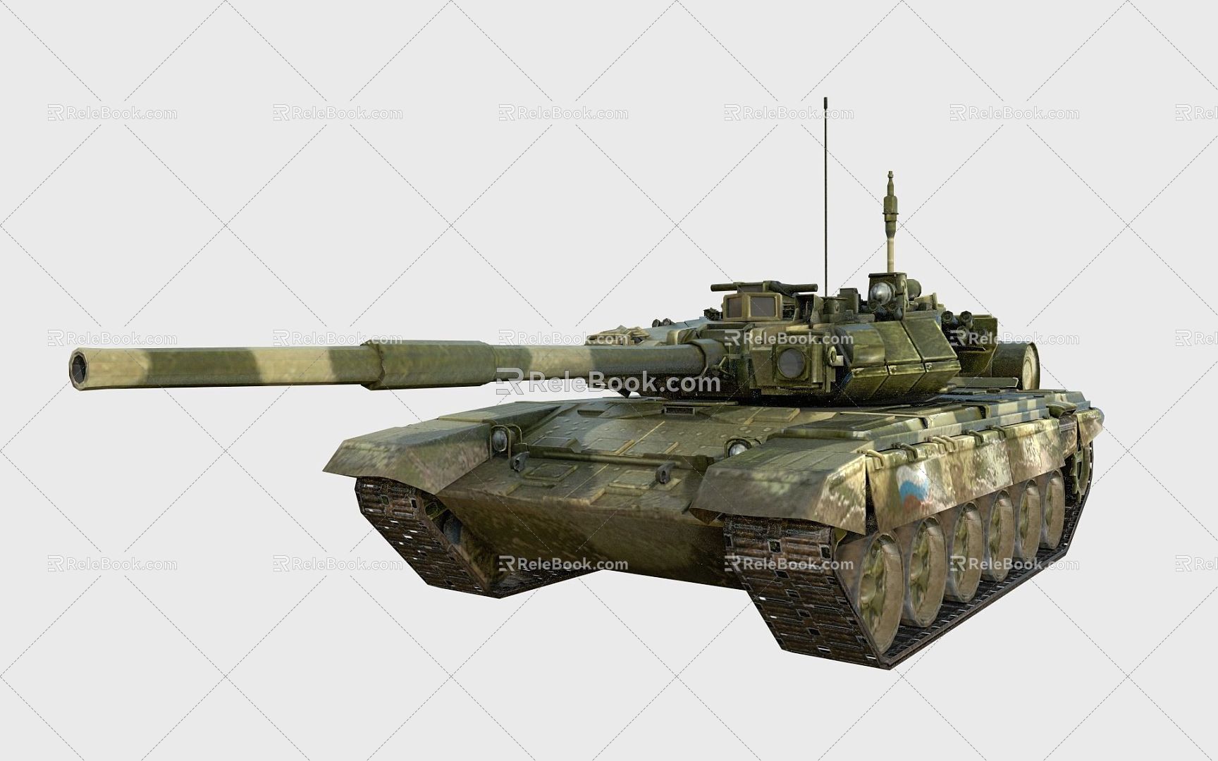 Russian T90A main battle tank 3d model