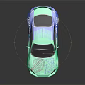 Green And Blue Racing Car With Series Primus Number 55 And Sporty Spoiler Design