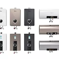 Various Modern Water Heaters Daily Electrical Appliances With White Black Gold Silver Styles