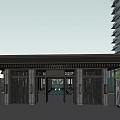 new chinese style gate 3d model