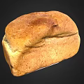 Freshly Baked Golden Loaf of Bread With Crusty Surface And Soft Interior Texture