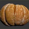 Fresh Ripe Peeled Tangerine With White Pith On Black Reflective Surface