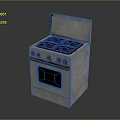 Vintage White Electric Stove With Four Burners Front Knobs And Oven Compartment
