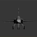 Gray Fighter Jet Model With Sharp Nose Cockpit And Landing Gear On Dark Background