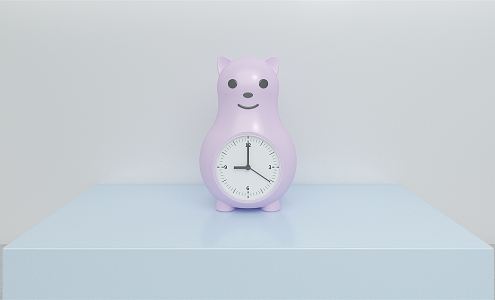 Modern Clock Cute Bear Watch 3d model