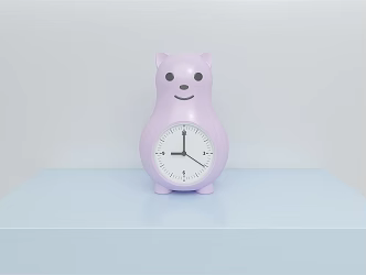 Modern Clock Cute Bear Watch 3d model