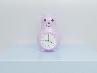 Modern Clock Cute Bear Watch 3d model