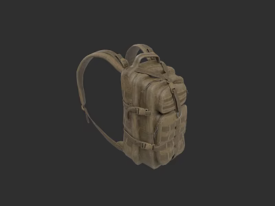 Tactical Weapon Storage Backpack With Camouflage Design And Military Straps 3d model