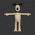 Cute Stuffed Dog Toy With Brown Ears Black Nose And Outstretched Arms