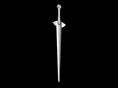 Silver Decorative Sword With Long Blade And Ornate Hilt Design For 3d model Silver Decorative Sword With Long Blade And Ornate Hilt Design For 3d model