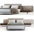 Modern Minimalist Bed Design With Headboard Neutral Pillows And Nightstand