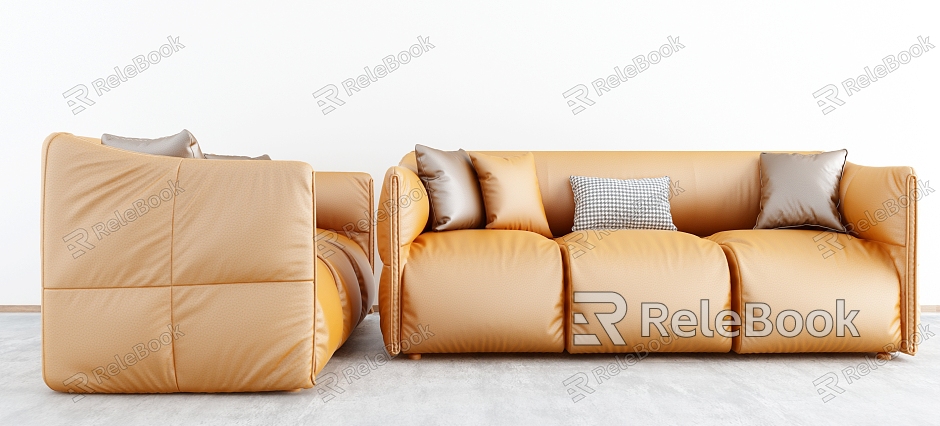 Leather sofa model