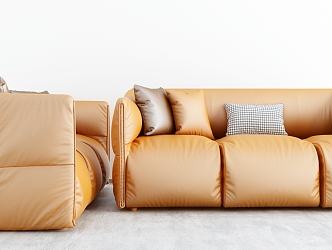 Leather sofa 3d model