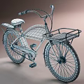 Vintage Style Teal Bicycle with Black Seat Rear Rack and Tan Tires Gloster