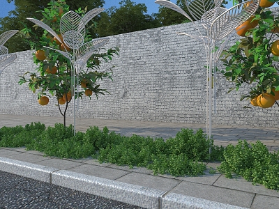 Garden landscape 3d model