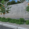 Garden landscape 3d model