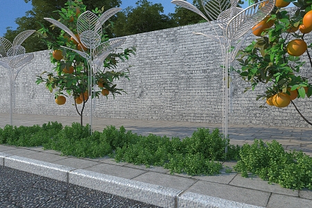 Garden landscape 3d model