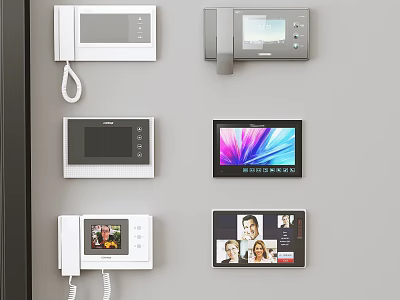 Wall Mounted Daily Use Appliances Including Intercom Display Screens And Control Devices 3d model