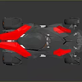 Futuristic Black Concept Sports Car With Bold Red Accents Sleek Aerodynamic Design Unique Wheels