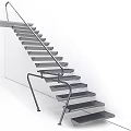 Minimalist Indoor Staircase Design With Sleek Metal Handrail And Smooth Steps For Modern Home
