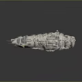Detailed Scifi Spaceship Model With Futuristic Mechanical Structure And 3D Rendering 3d model