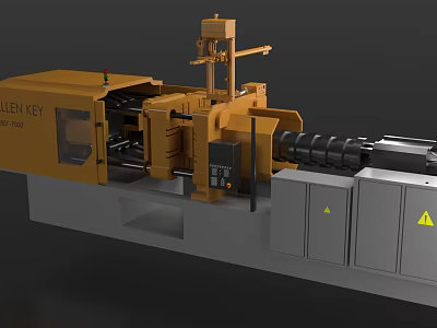LISU KEY 3000 Industrial Injection Molding Machine With Hydraulic System And Control Panel 3d model