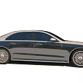 Golden Mercedes Maybach Luxury Sedan Featuring Chrome Grille LED Headlights and Sleek Profile