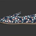 Blue Slip On Shoes With Cute Colorful Cartoon Patterns And Lightweight Sole