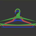 Colorful Plastic Clothes Hangers In Green Red Blue For Wardrobe Organization