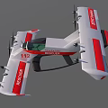 Red and White Rescue Aircraft With 112 Marking Flying in Blue Sky