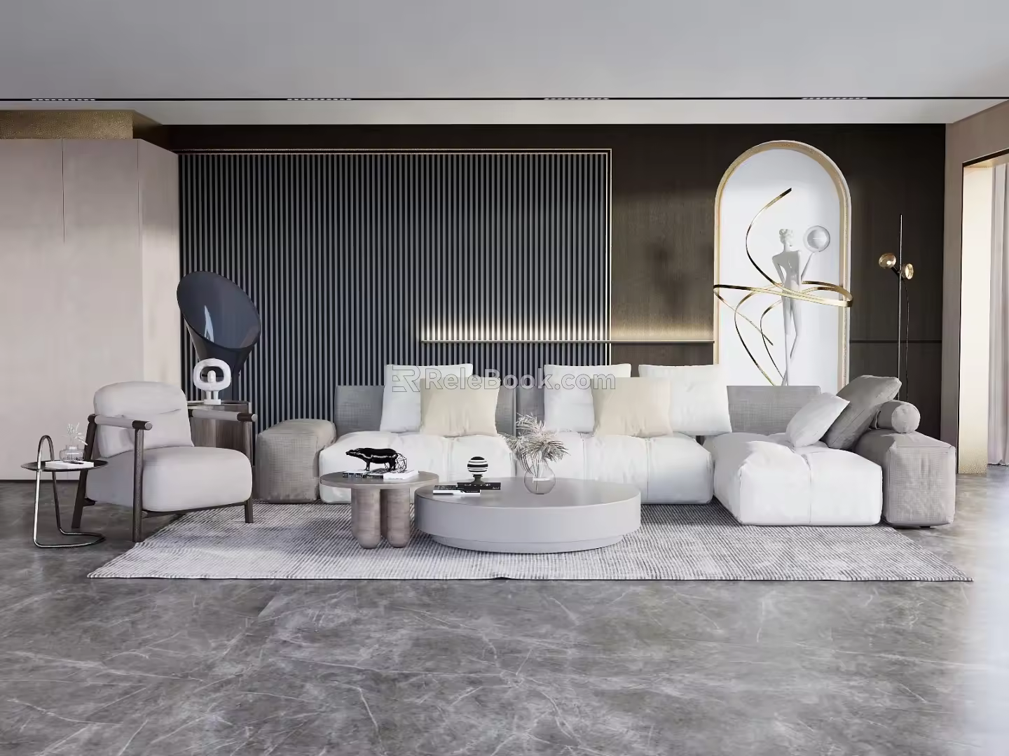 Modern Sofa Coffee Table Combination Sofa Coffee Table 3d model
