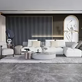 Modern Sofa Coffee Table Combination Sofa Coffee Table 3d model