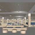 Library Bookstore 3d model